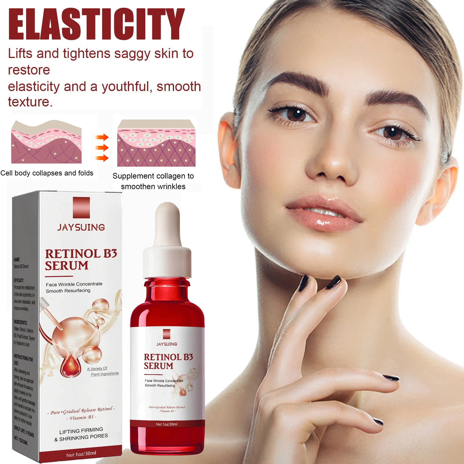 Growth Factor Serum - Esencia para eliminar arrugas, antienvejecimiento, decoloración
